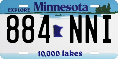 MN license plate 884NNI