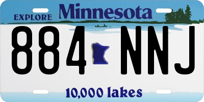MN license plate 884NNJ