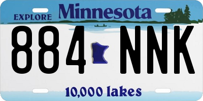 MN license plate 884NNK