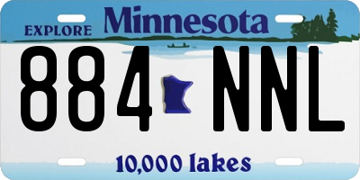 MN license plate 884NNL