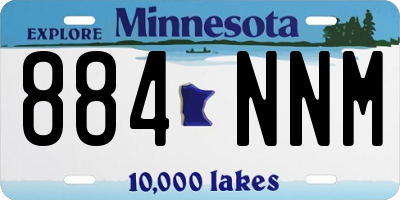 MN license plate 884NNM