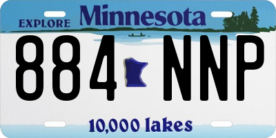 MN license plate 884NNP