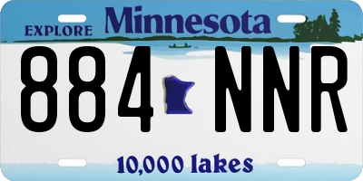 MN license plate 884NNR