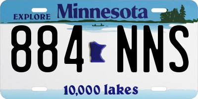 MN license plate 884NNS