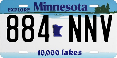 MN license plate 884NNV
