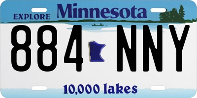 MN license plate 884NNY