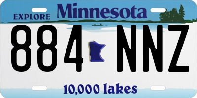 MN license plate 884NNZ