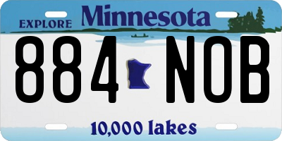 MN license plate 884NOB