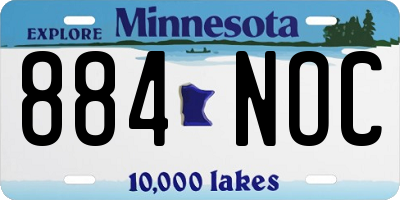 MN license plate 884NOC