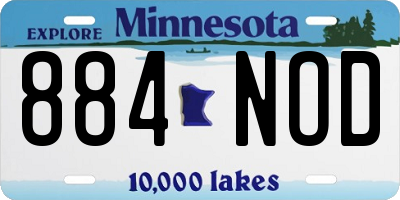MN license plate 884NOD