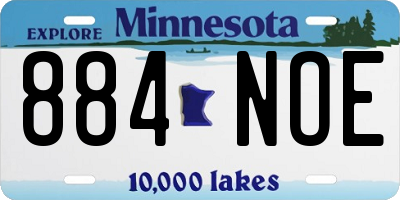 MN license plate 884NOE