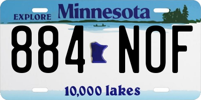 MN license plate 884NOF
