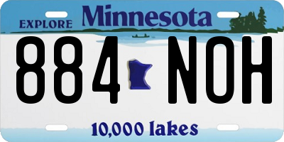 MN license plate 884NOH