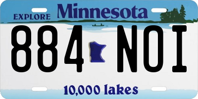 MN license plate 884NOI