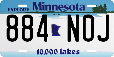 MN license plate 884NOJ