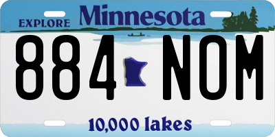 MN license plate 884NOM