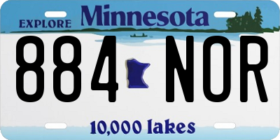 MN license plate 884NOR
