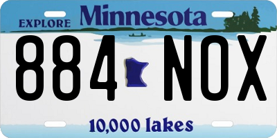 MN license plate 884NOX