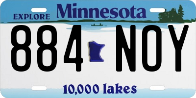 MN license plate 884NOY