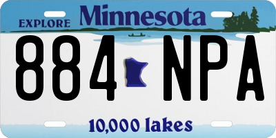 MN license plate 884NPA