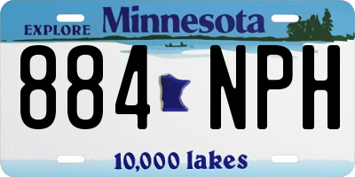 MN license plate 884NPH