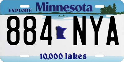 MN license plate 884NYA
