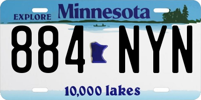 MN license plate 884NYN