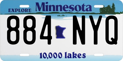 MN license plate 884NYQ
