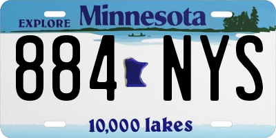 MN license plate 884NYS