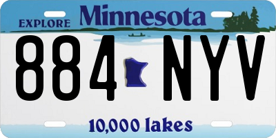 MN license plate 884NYV