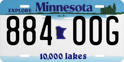MN license plate 884OOG