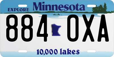 MN license plate 884OXA