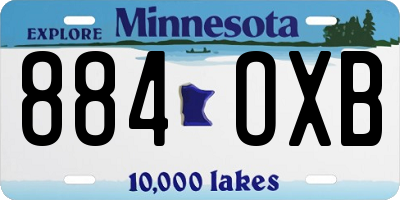 MN license plate 884OXB
