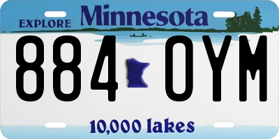 MN license plate 884OYM