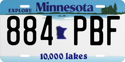 MN license plate 884PBF