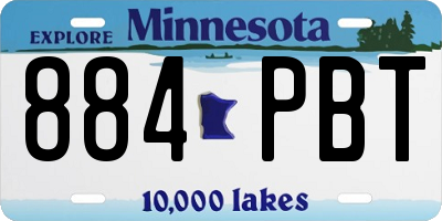 MN license plate 884PBT