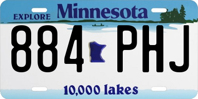 MN license plate 884PHJ