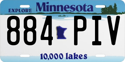 MN license plate 884PIV
