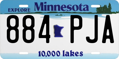 MN license plate 884PJA