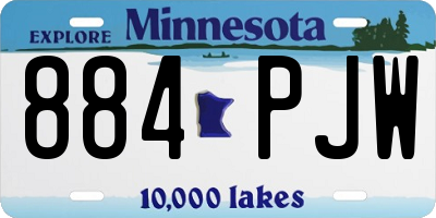 MN license plate 884PJW