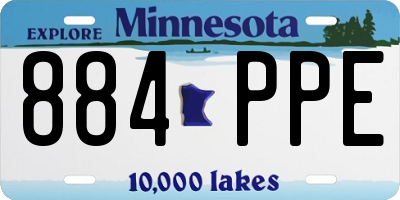 MN license plate 884PPE