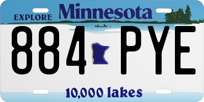 MN license plate 884PYE