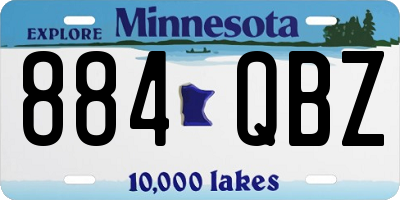 MN license plate 884QBZ