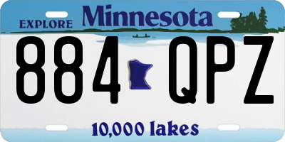 MN license plate 884QPZ