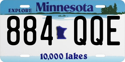 MN license plate 884QQE