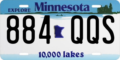 MN license plate 884QQS