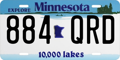 MN license plate 884QRD