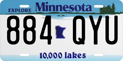 MN license plate 884QYU