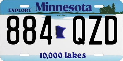 MN license plate 884QZD
