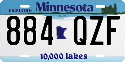 MN license plate 884QZF
